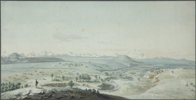 Udsigt over Konstantinogorsk-fæstningen fra bjerget Mashuk, 1805 af Korneev