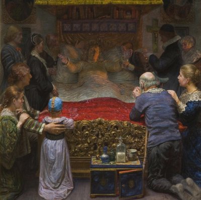 Leonora Christinas død i Maribo Abbey, 1897. af Kristian Zahrtmann