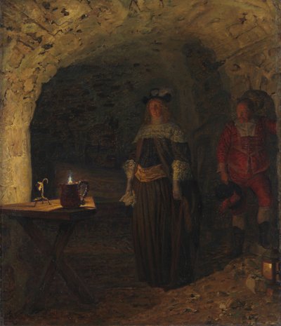 Leonora Christina, ledet af Frederik Ahlefeldt i Det Blå Tårn, 1893. af Kristian Zahrtmann