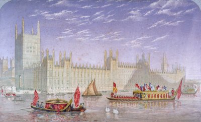The Palace of Westminster, London, c1850 af Kronheim and Co