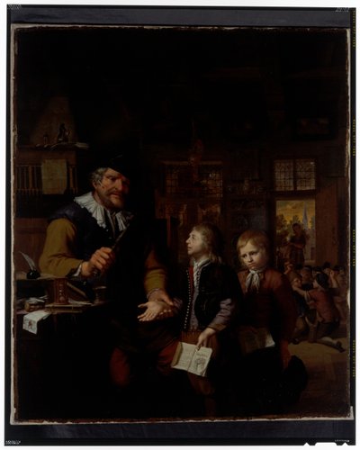 En skolemester tugter to drenge af Krzyztof (1659 1729) Lubieniecki