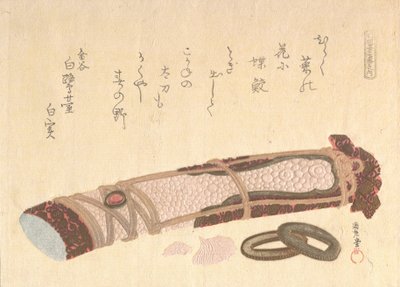 "Hilt of a Sword," fra serien af Seven Prints for Shofudai Poetry Circle, 1810