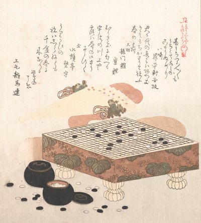 Outfit til Go Game, 1800-tallet. af Kubo Shunman