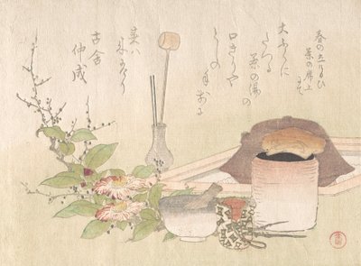 Sæt med redskaber til te-ceremonien, 1800-tallet. af Kubo Shunman