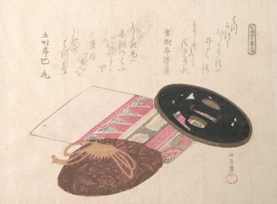 Tsuba Sword Guard and Bags, 1800-tallet. af Kubo Shunman