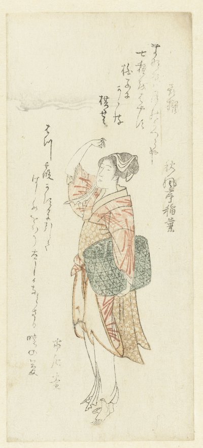 En Fisher-kvinde af Kubota Shunman (attributed to)