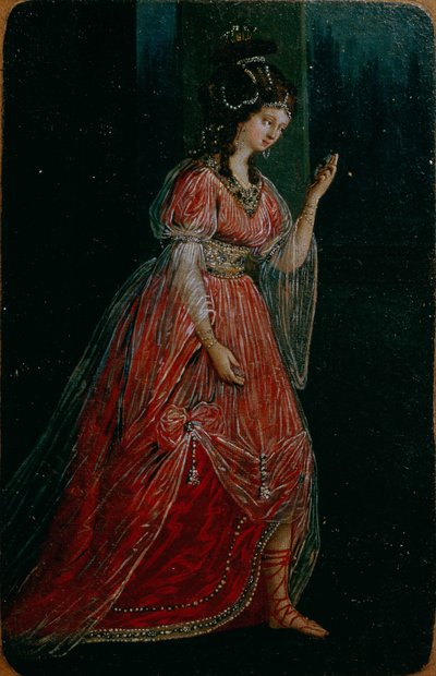 Kostumedesign til Serf Theatre of Sheremetev, 1785 af Kuerzinger