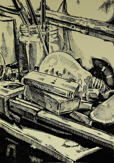 Stilleben fra et kunstneratelier af Kulik