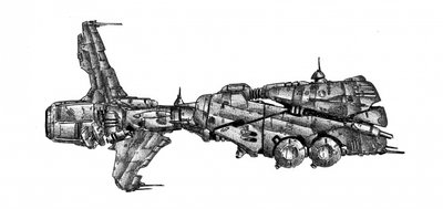 Detaljeret sci-fi-rumskib af Kulik