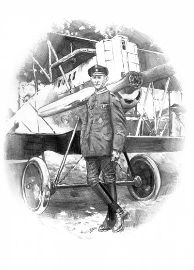 Vintage pilot-dobbeltdækker af Kulik
