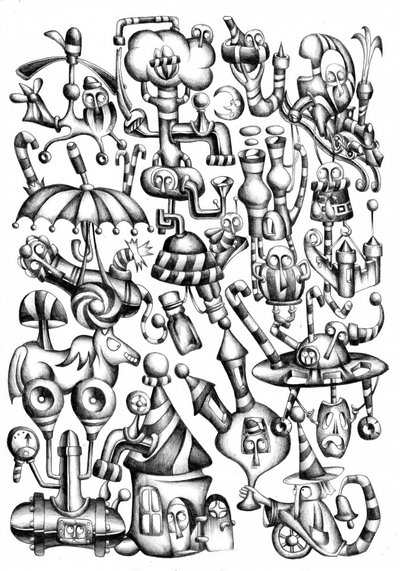 Fantastiske, surrealistiske væsener af Kulik