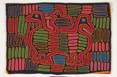 Skjortepanel (mola) (påført bomuld) af Kuna Indian Culture