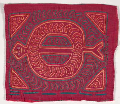 Skjortepanel (mola) (påført bomuld) af Kuna Indian Culture