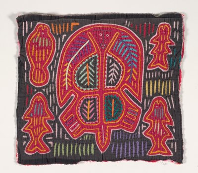 Skjortepanel (mola) (påført bomuld) af Kuna Indian Culture