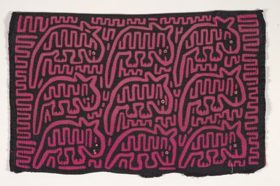 Skjortepanel (mola) (påført bomuld) af Kuna Indian Culture