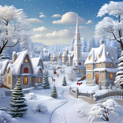 3D Snowy Christmas 1 af Kurt Heppke