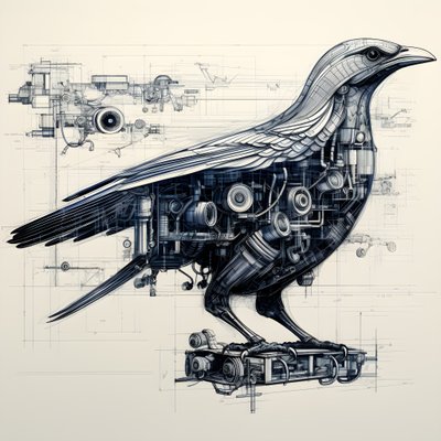 Steam mekaniske fugleplaner fra Da Vinci 4 af Kurt Heppke