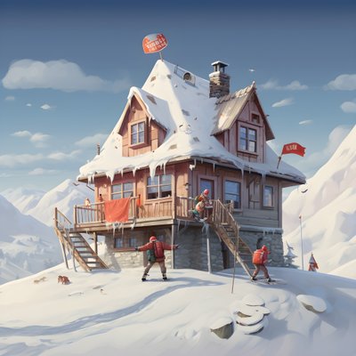 Et hus med en skihat 4 af Kurt Heppke