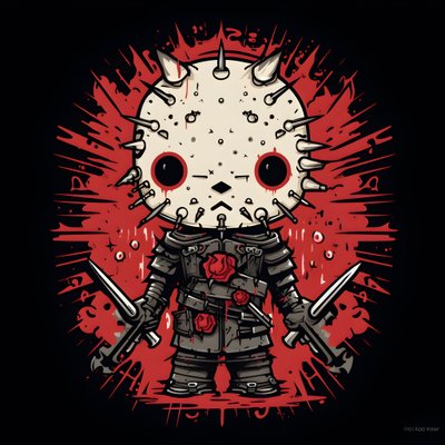 Hello Kitty as Pinhead skjortedesign 1 af Kurt Heppke