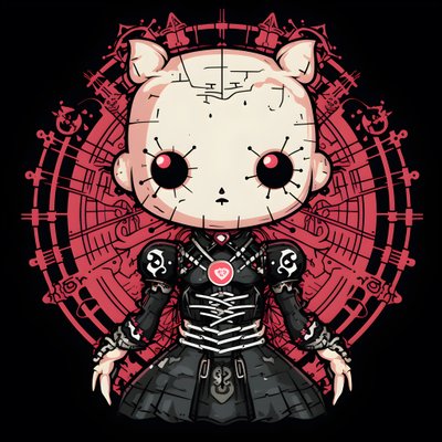 Hello Kitty als Pinhead Shirt Design 3 af Kurt Heppke