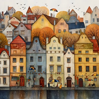 Prag Haeuser 1 af Kurt Heppke