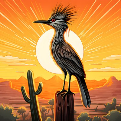 Roadrunner varm sol 1 af Kurt Heppke