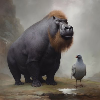Capybara blandet med en silverback gorilla 4 af Kurt Heppke