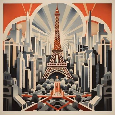 Reklameplakat, Paris, Frankrig 2 af Kurt Heppke