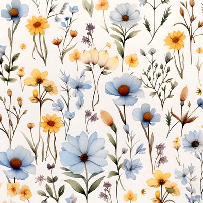 aquarell boho floral wildflowers 2 af Kurt Heppke