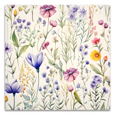 aquarell boho blomster vilde blomster 4 af Kurt Heppke