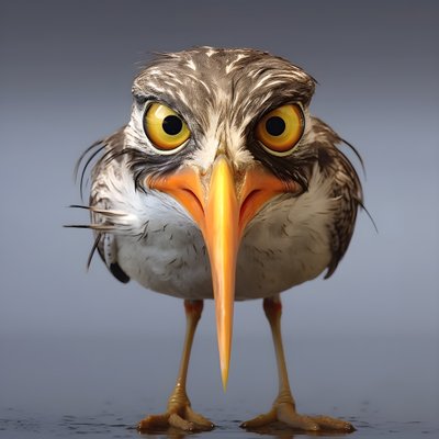 En sandpiper holder en fisk 4 af Kurt Heppke