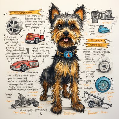 en forklaring på en mekanisk yorkie-hund 2 af Kurt Heppke