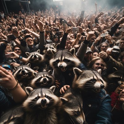 lauma täynnä pesukarhuja rock-esityksessä 2 af Kurt Heppke