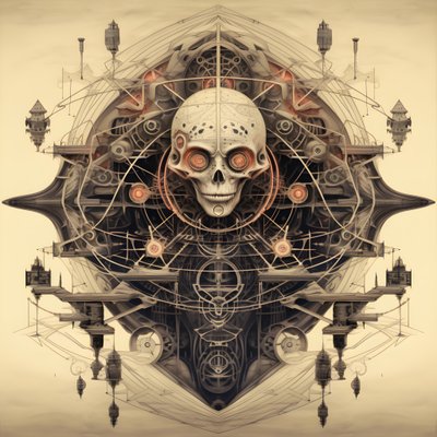 leonardo davinci koncept skitse album artwork rod af et træ, der vokser ud af jorden og stiger op i himlen som knægt og bønnestilken 4 af Kurt Heppke