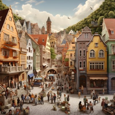 by med mange mennesker realistiske 3 af Kurt Heppke