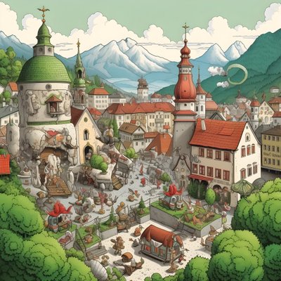 Østrig, tegneserie 2 af Kurt Heppke