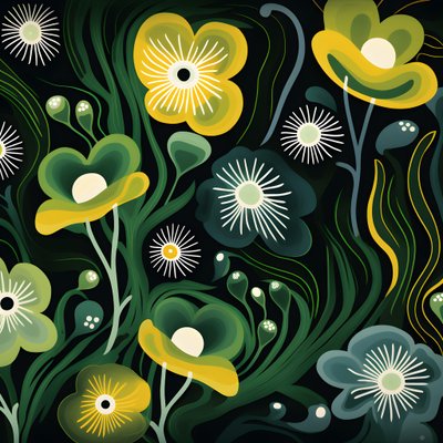 moderne abstrakte former Marimekko 1 af Kurt Heppke
