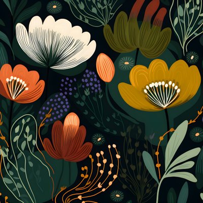 moderne abstrakte former Marimekko 2 af Kurt Heppke