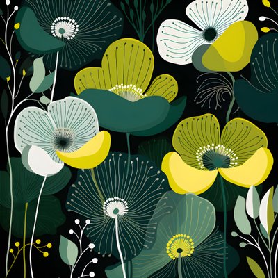 moderne abstrakte former Marimekko 4 af Kurt Heppke