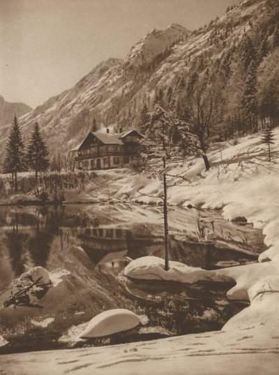 Der Christlessee bei Oberstdorf; Christlessee i Oberstdorf (s/h foto) af Kurt Hielscher