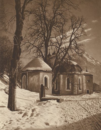Loretto-kapellet nær Oberstdorf; Loretto-kapellet nær Oberstdorf (s/h-billede) af Kurt Hielscher