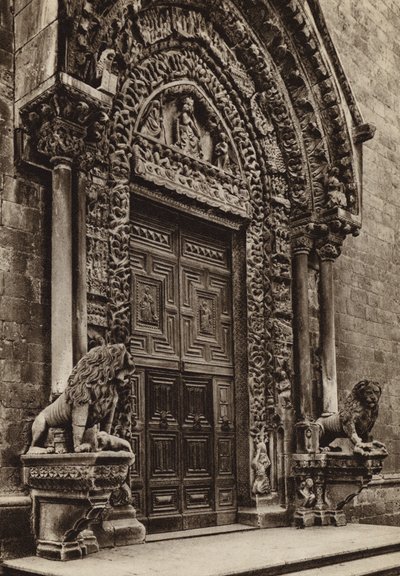 Italien: Altamura, Puglie, katedralen (s/h foto) af Kurt Hielscher