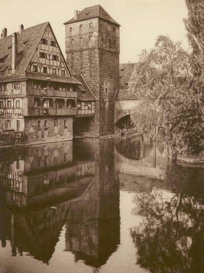 Nurnberg, Der Henkersteg; Nürnberg, "Henkersteg" (s/h foto) af Kurt Hielscher