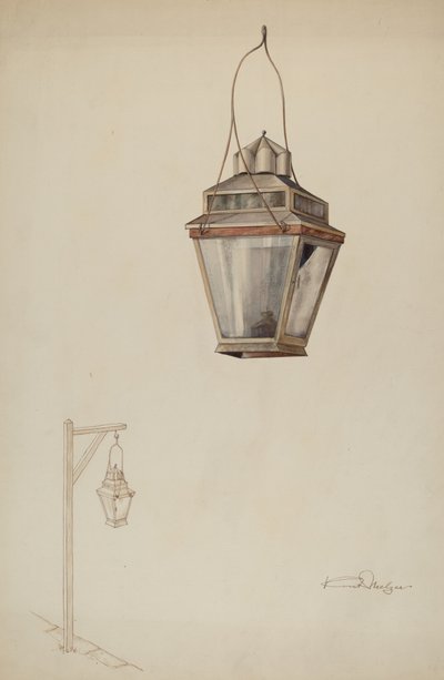 Sperm Oil Street Lamp, ca. 1937. af Kurt Melzer