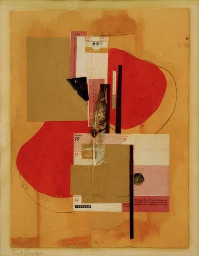 2 røde pletter af Kurt Schwitters