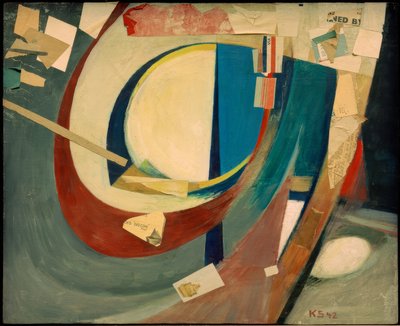 Billedabstrakt Skoyen II af Kurt Schwitters