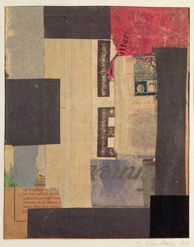 Collage, 1923 af Kurt Schwitters