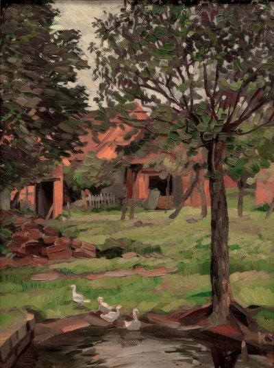 Husmandssted med gæs af Kurt Schwitters