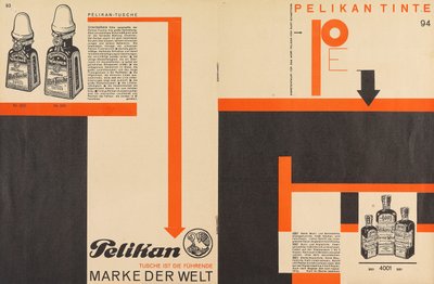 Merz 11 Pelican Ink-annonce, 1924. af Kurt Schwitters