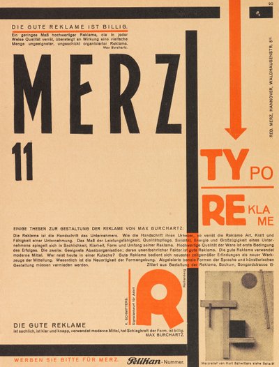 Merz 11. Typoreklame, 1924. af Kurt Schwitters